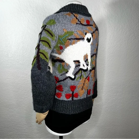 Anthropologie Leifsdottir Habitat Monkey Knit Cardigan Sweater